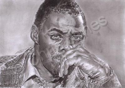 Graphite Portraits - Luther - Idris Elba - Pencil  Paper