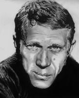 Steve Mcqueen - Pencilinkpastel Drawings - By Chris Jones, Portrait Drawing Artist