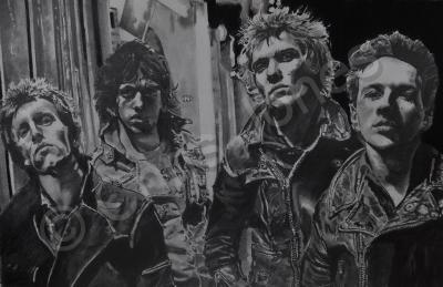 Graphite Portraits - The Clash - Pencil  Paper