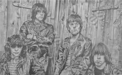 Graphite Portraits - The Ramones - Pencil  Paper