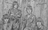 The Ramones - Pencil  Paper Drawings - By Chris Jones, Portrait Drawing Artist