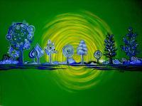 Soldnfs - Blue Trees - Acrylic On Canvas