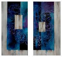 Blue Roses - Acrylic On Canvas Paintings - By Elsie Lau, Modern Painting Artist