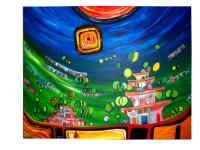 My Little World 1 - Acrylic On Canvas Paintings - By Elsie Lau, Modern Painting Artist