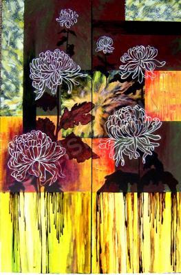 Flowers - Chrysanthemum - Acrylic On Canvas