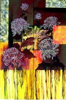 Chrysanthemum - Acrylic On Canvas Paintings - By Elsie Lau, Modern Painting Artist