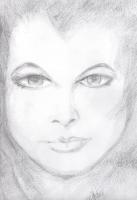 Female Faces - Just Another Pretty Face - Pencil  Paper