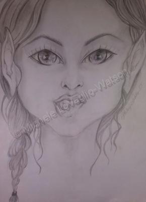 Creatures - Curious Elf Girl - Pencil  Paper