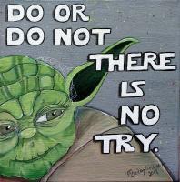 Yoda - Acrylics Paintings - By Michele Lovaglio-Watson, Painting Painting Artist