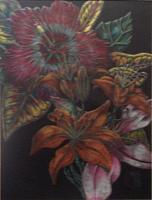 Flowers In Abundent Colour - Color Pencils Drawings - By Stephen Fontana, Representational Drawing Artist