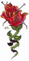 Pierced Rose - Markers Drawings - By Stephen Fontana, Sketchwork Drawing Artist