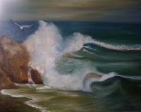 Seascape - Sound Waves - Oil On Canvas