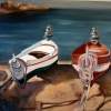 Barcos - Oil On Canvas Paintings - By Mihaela Mihailovici, Impresionist Painting Artist