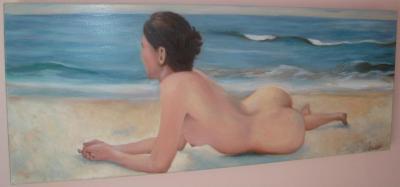 Estudio - Watching The Sea - Oil On Canvas