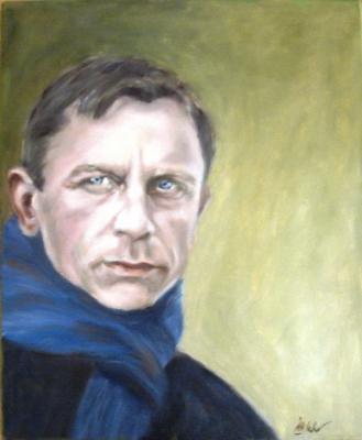 Portrait - Daniel Craig - Oil On Canvas