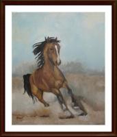 Galloper - Oil On Canvas Paintings - By Mihaela Mihailovici, Impresionist Painting Artist