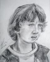 Children - Charcoal Other - By Mihaela Mihailovici, Impresionist Other Artist