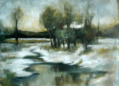 Landscape - Winter - Oil On Canvas