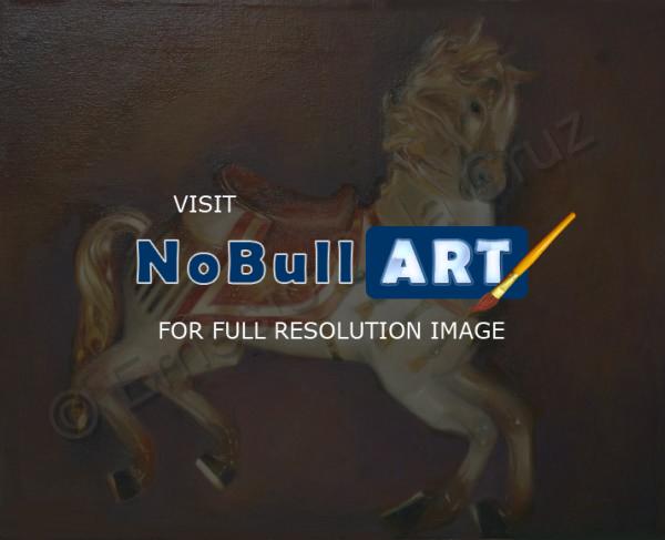 Paintings - Carousel Horse - Oil Paint