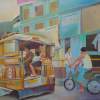 Philippine Scene Jeepney - Oil Paint Paintings - By Efcruz Arts, Modern Painting Artist