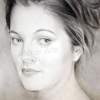 Celebrity Portrait Drew Barrymore - Charcoal Pencil Drawings - By Efcruz Arts, Modern Drawing Artist