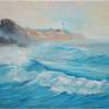 Seascape With Lighthouse - Oil Paint Paintings - By Efcruz Arts, Classical Method Painting Artist