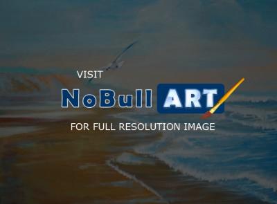 Seascape - Seagull  Aloft - Oil Paint
