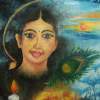 Life And Mind Of An Indian Woman - Oil In Canvas Paintings - By Lijin Lijin, Modern Painting Artist