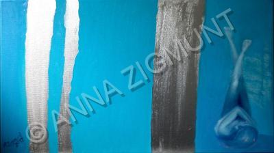About My Work And My Art - Bluenudecm40X70X3Oils2012 - Oil On Canvas