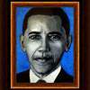 President Obama - Acrylic Paintings - By Allen Graham, Dramatic Painting Artist