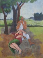 Eco Of Love - Acrylics Paintings - By Sujit Kumar Mishra, Figurative Painting Artist