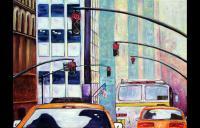 N Y City - Acrylic On Canvas Paintings - By Karen Williams, Expresionism Painting Artist