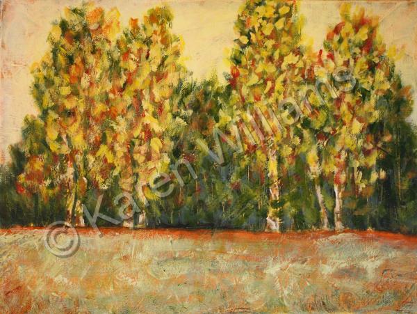 Acrylic - Fall Trees 1 - Acrylic On Canvas