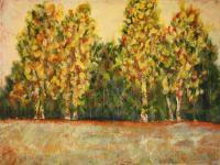 Acrylic - Fall Trees 1 - Acrylic On Canvas