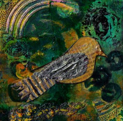 Collage - Bird 1412 - Mixed Media