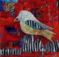 Bird 1413 - Mixed Media Mixed Media - By Karen Williams, Interpretive Mixed Media Artist