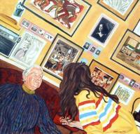 Father And I - Oils On Linen Paintings - By Mary Peters, Abstracted Realism Painting Artist