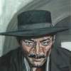 Lee Van Cleef As Angel Eyes - Oils On Canvas Paintings - By Mary Peters, Abstracted Realism Painting Artist