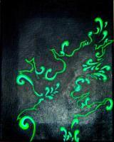 A Touch Of Green - Acrylics Paintings - By Elizabeth Fisbhack, Surrealism Painting Artist