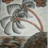My Paradise - Conte Drawings - By Elizabeth Fisbhack, Surrealism Drawing Artist
