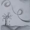 Lonesome Tree - Pencil Drawings - By Elizabeth Fisbhack, Surrealism Drawing Artist