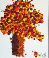 Crayon Tree - Crayon Mixed Media - By Elizabeth Fisbhack, Surrealism Mixed Media Artist