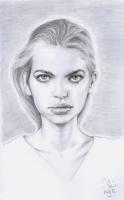 Daphne - Pencils Drawings - By Sophie W, Portrait Drawing Artist