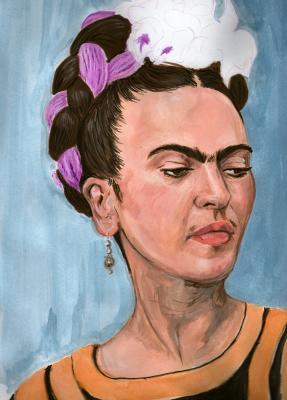 Paintings - Frida - Gouache