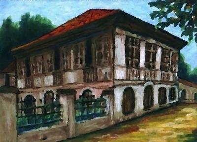 1900S - Casa De Mi Padre - Oil Pastels