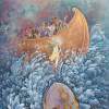 Jonah Prophet 1 - Guache Paintings - By Reza Badrossama, Persian Painting Painting Artist