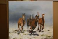 Horses - Escape - Oil On Canvas