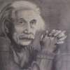 Einstein - Pencil  Paper Drawings - By Daniel Patterson, Black And White Drawing Artist