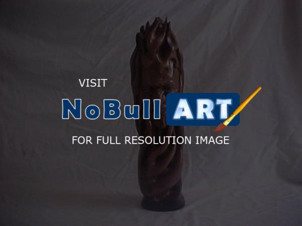 Wooden Sculpture - The Frustration - Wood