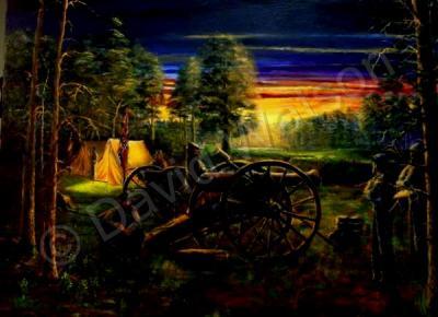 My Art - Confederate Field Artillery Battery - Oils